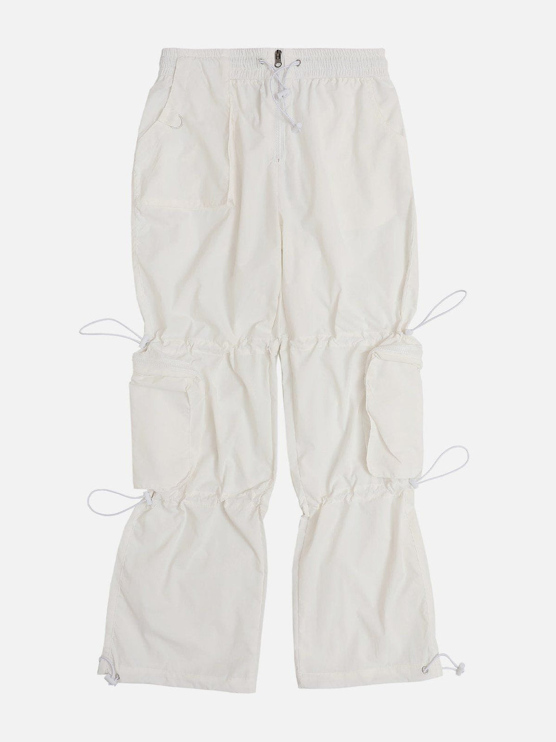 Ellesey - Large Multiple Pockets Drawstring Decoration Cargo Pants- Streetwear Fashion - ellesey.com