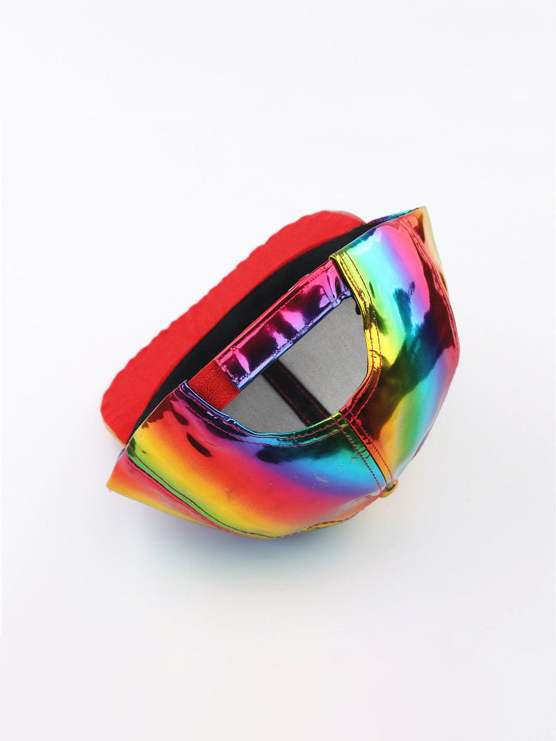 Ellesey - Laser PU Rainbow Baseball Cap- Streetwear Fashion - ellesey.com