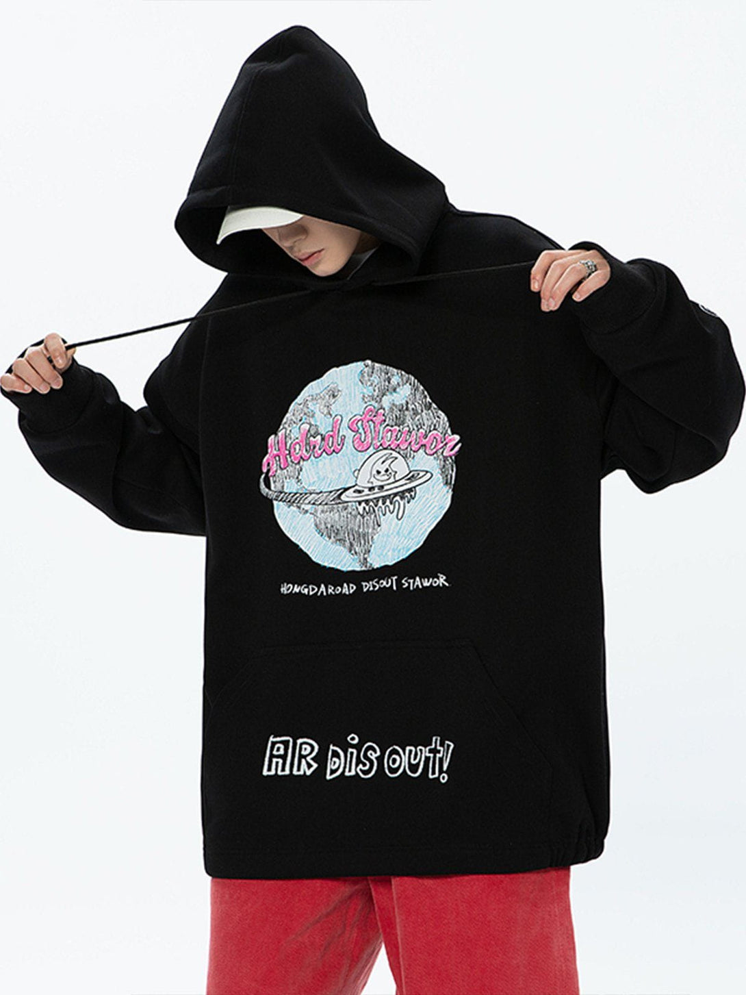 Ellesey - Letter Embroidery Hoodie- Streetwear Fashion - ellesey.com