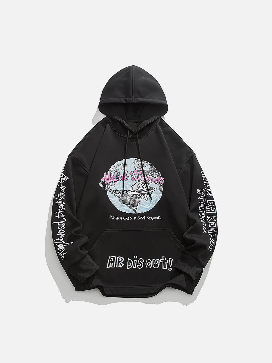 Ellesey - Letter Embroidery Hoodie- Streetwear Fashion - ellesey.com