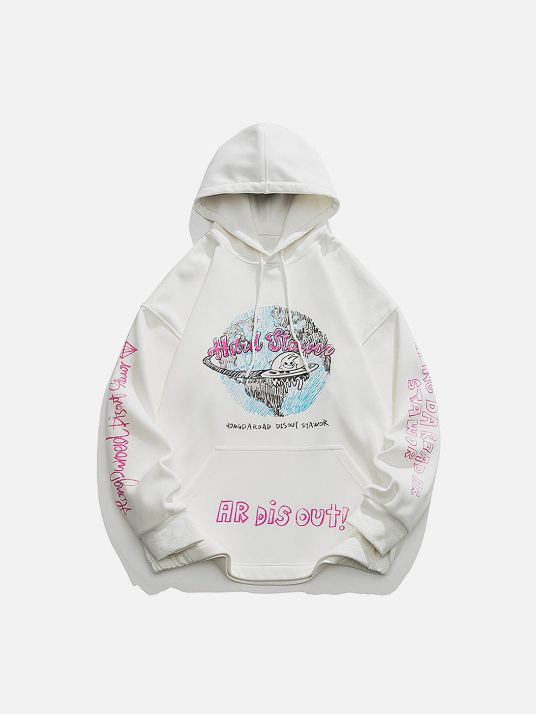 Ellesey - Letter Embroidery Hoodie- Streetwear Fashion - ellesey.com