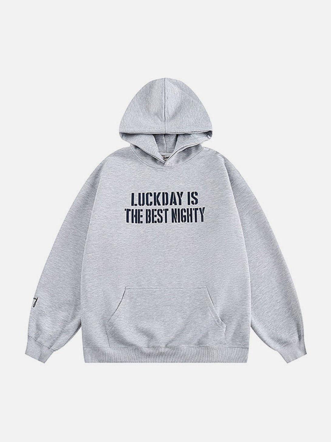 Ellesey - Letter Embroidery Loose Hoodie- Streetwear Fashion - ellesey.com