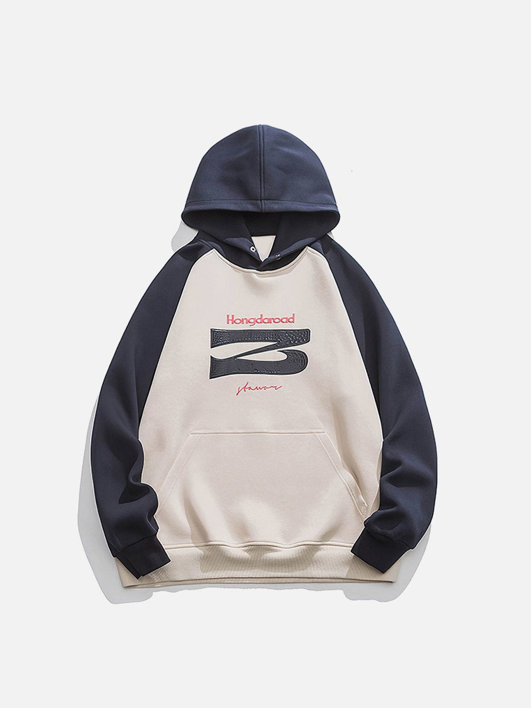 Ellesey - Letter Embroidery Patchwork Hoodie- Streetwear Fashion - ellesey.com