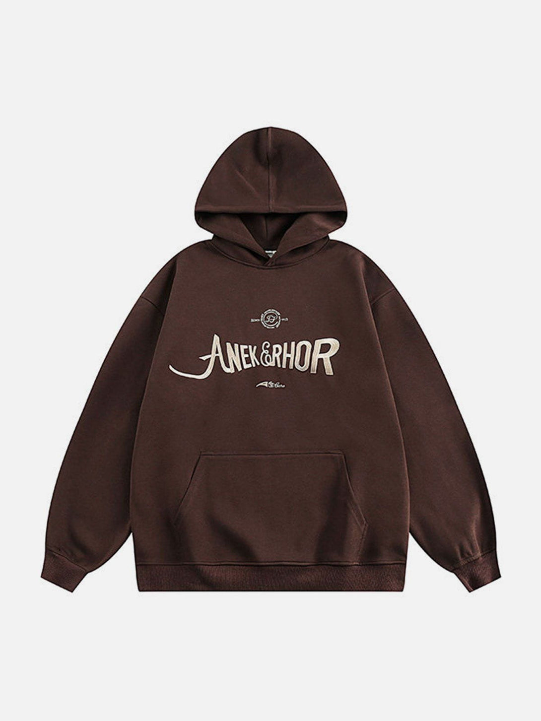 Ellesey - Letter Embroidery Solid Hoodie- Streetwear Fashion - ellesey.com