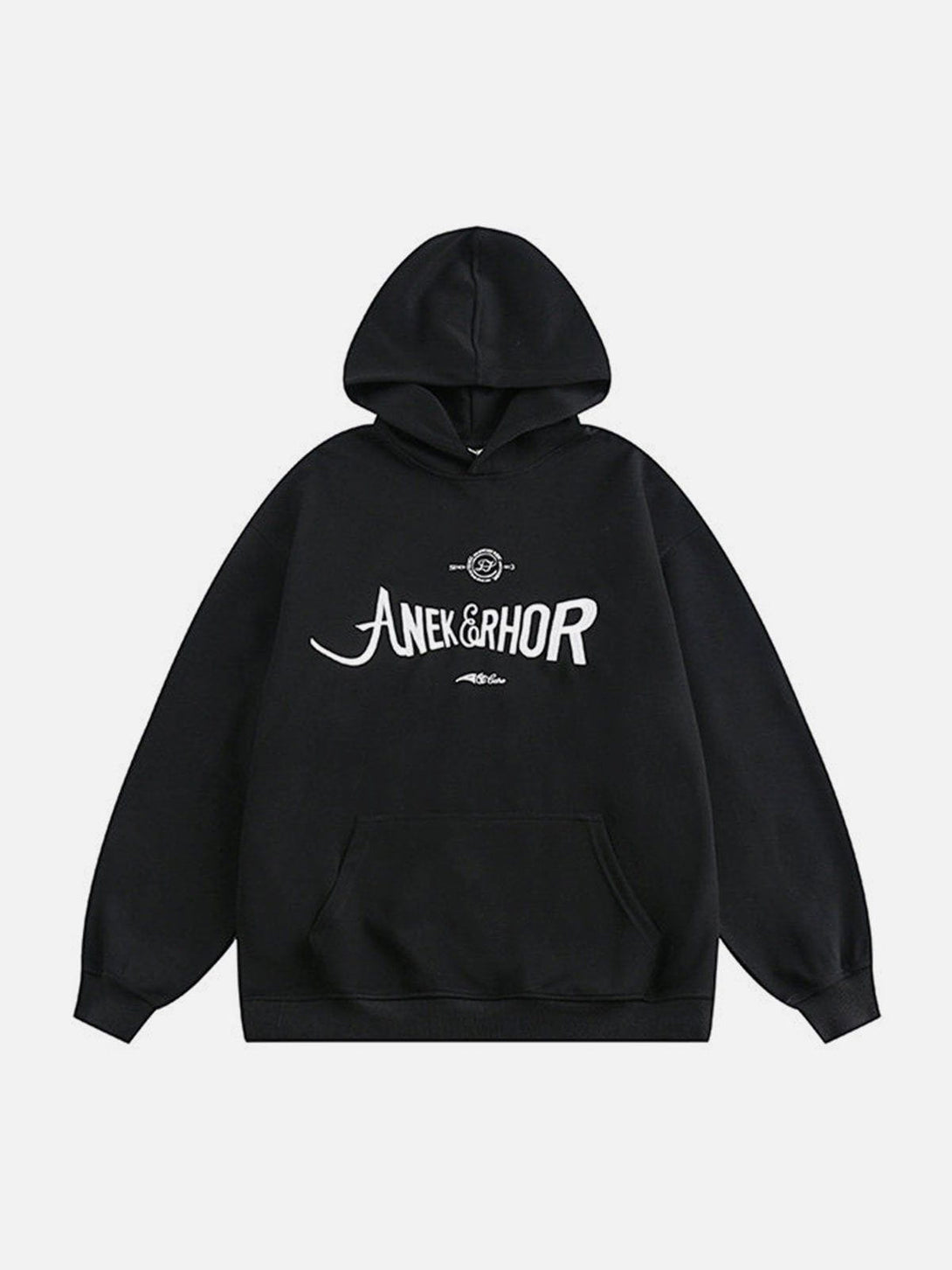 Ellesey - Letter Embroidery Solid Hoodie- Streetwear Fashion - ellesey.com