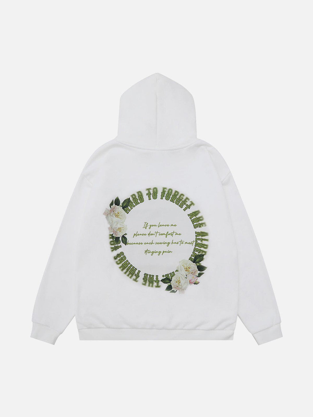 Ellesey - Letter Flower Print Hoodie- Streetwear Fashion - ellesey.com