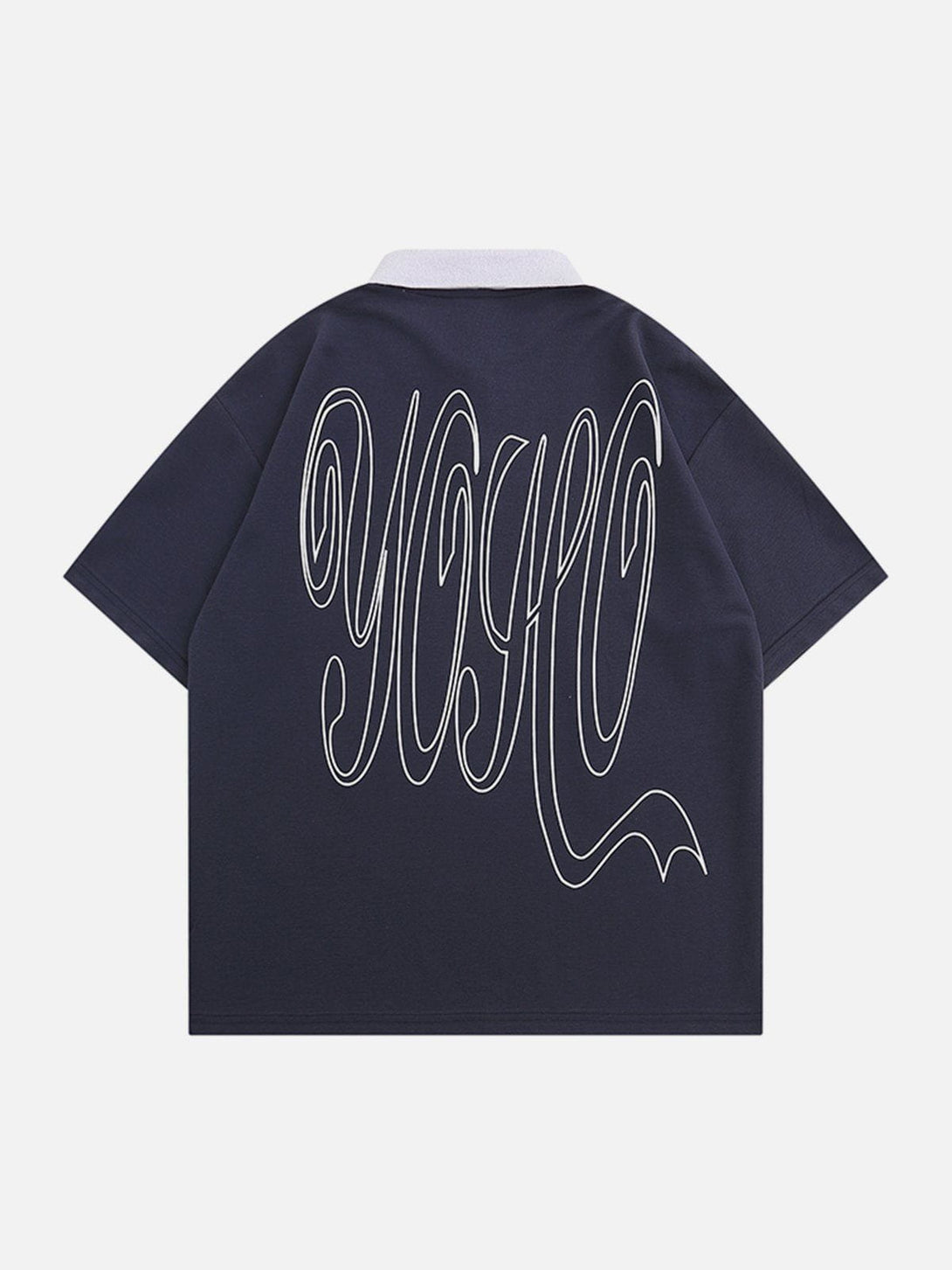 Ellesey - Letter Graffiti Polo Collar Tee- Streetwear Fashion - ellesey.com