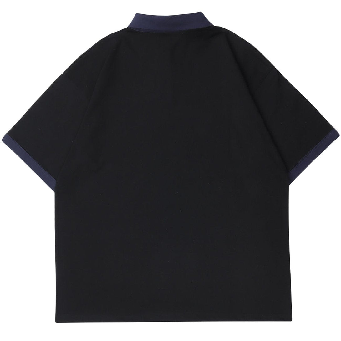 Ellesey - Letter Graphic Polo Collar Tee- Streetwear Fashion - ellesey.com