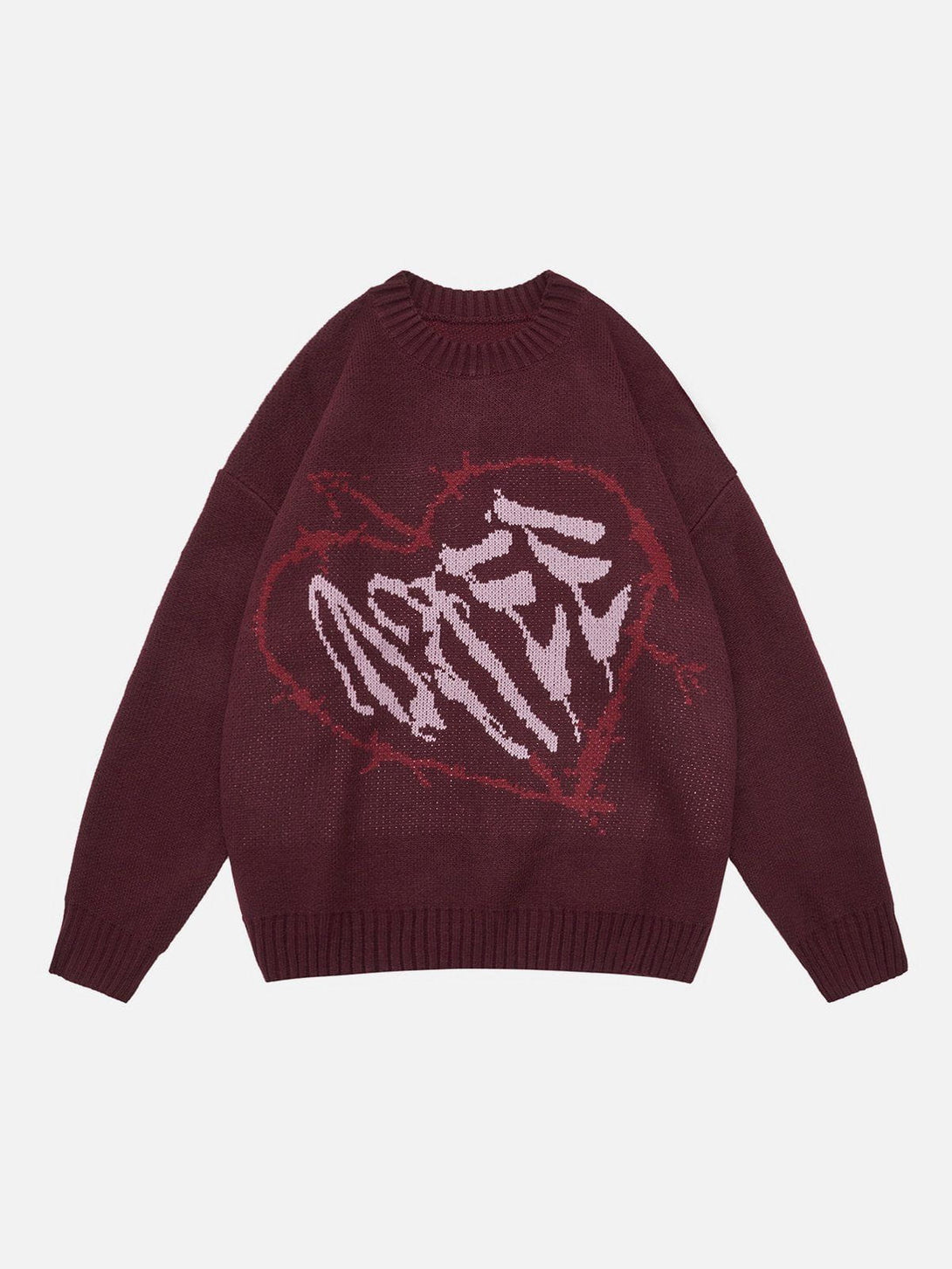 Ellesey - Letter Heart Pattern Sweater-Streetwear Fashion - ellesey.com