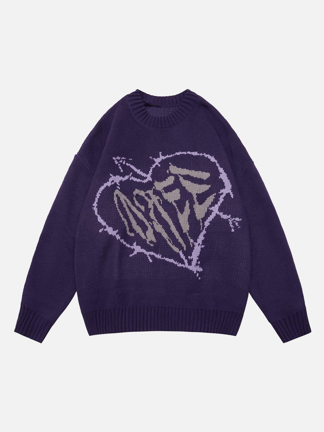 Ellesey - Letter Heart Pattern Sweater-Streetwear Fashion - ellesey.com