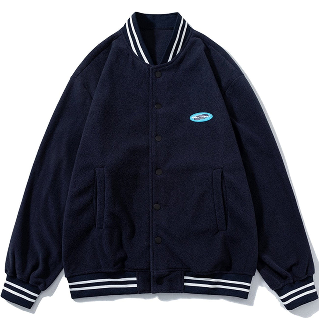 Ellesey - Letter Label Varsity Jacket- Streetwear Fashion - ellesey.com