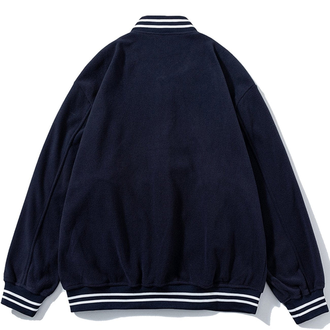 Ellesey - Letter Label Varsity Jacket- Streetwear Fashion - ellesey.com