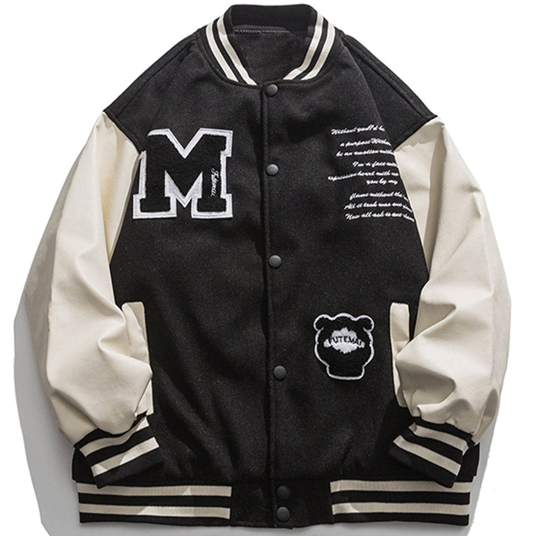 Ellesey - Letter M Embroidered Angel Jacket- Streetwear Fashion - ellesey.com