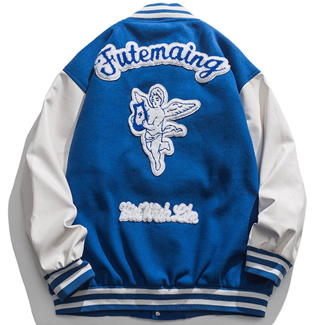 Ellesey - Letter M Embroidered Angel Jacket- Streetwear Fashion - ellesey.com