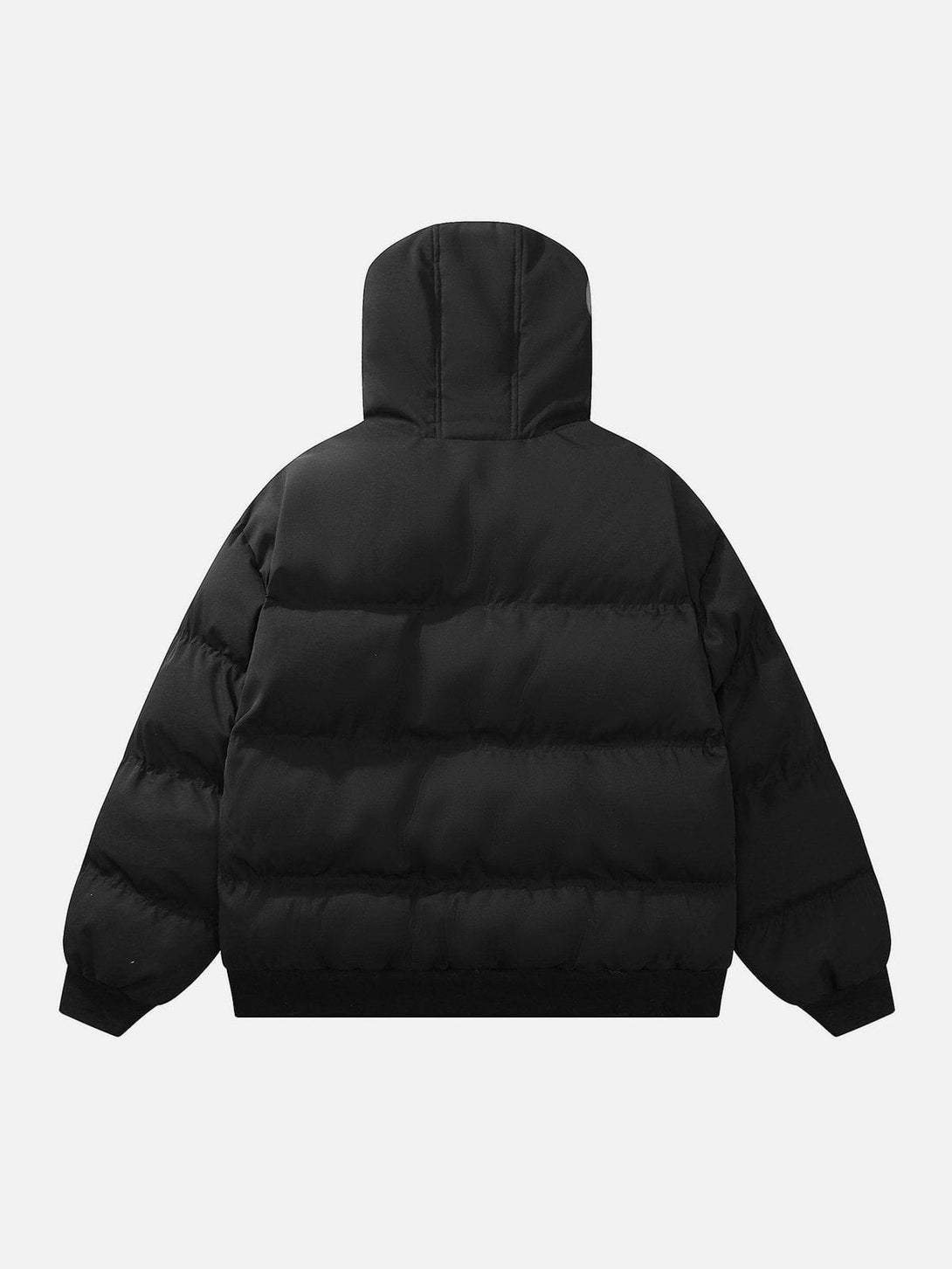 Ellesey - Letter Patch Embroidered Hooded Winter Coat-Streetwear Fashion - ellesey.com