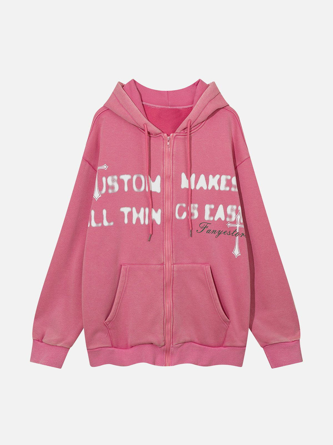 Ellesey - Letter Print Casual Hoodie- Streetwear Fashion - ellesey.com