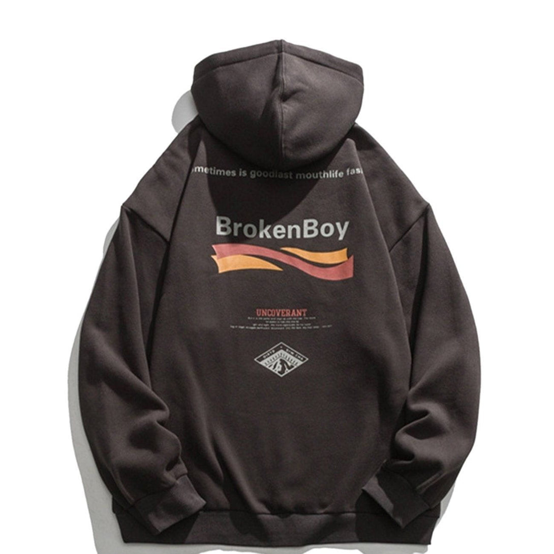 Ellesey - Letter Print Hoodie- Streetwear Fashion - ellesey.com