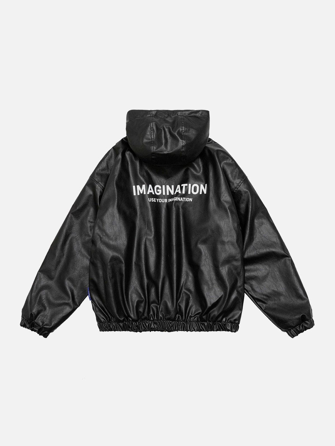 Ellesey - Letter Print Leather Jacket-Streetwear Fashion - ellesey.com