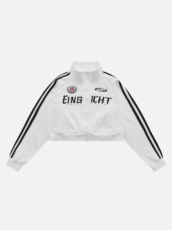 Ellesey - Lettering Embroidery Patchwork Regular Jackets- Streetwear Fashion - ellesey.com