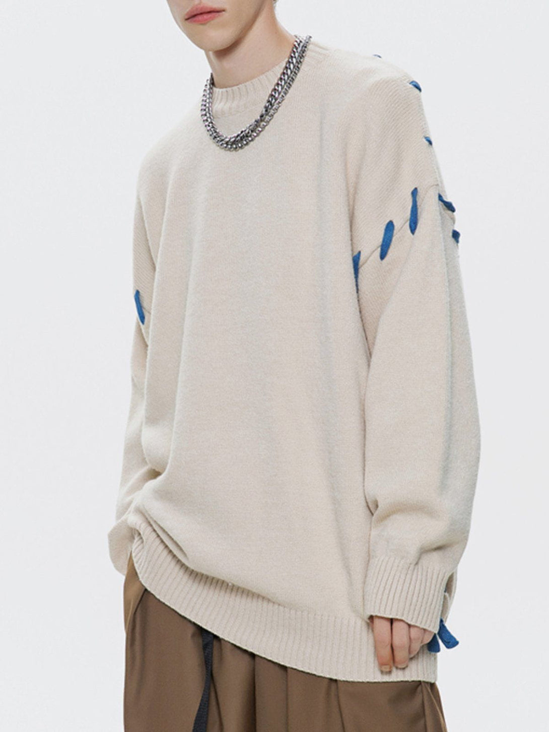 Ellesey - Line Splicing Sweater-Streetwear Fashion - ellesey.com