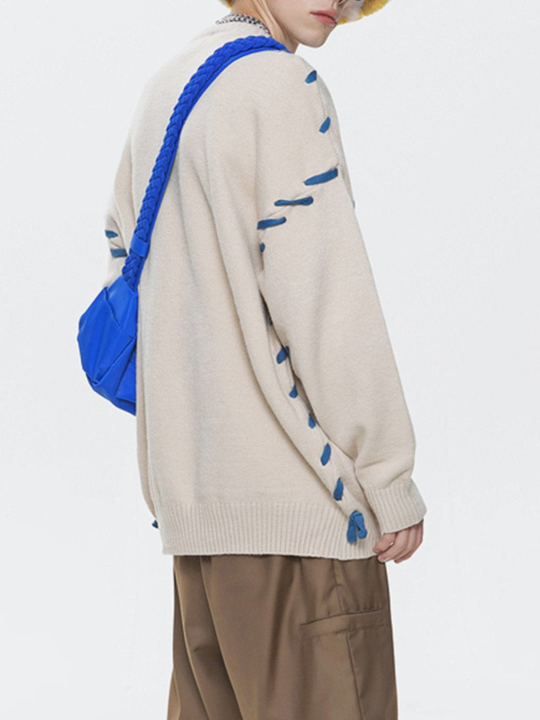 Ellesey - Line Splicing Sweater-Streetwear Fashion - ellesey.com