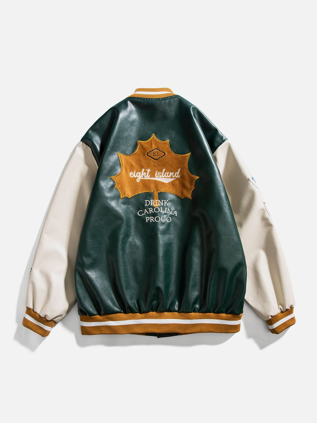 Ellesey - Maple Leaf Leather Jacket- Streetwear Fashion - ellesey.com