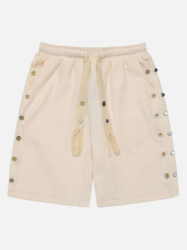 Ellesey - Metal Snap Button Drawstring Shorts- Streetwear Fashion - ellesey.com