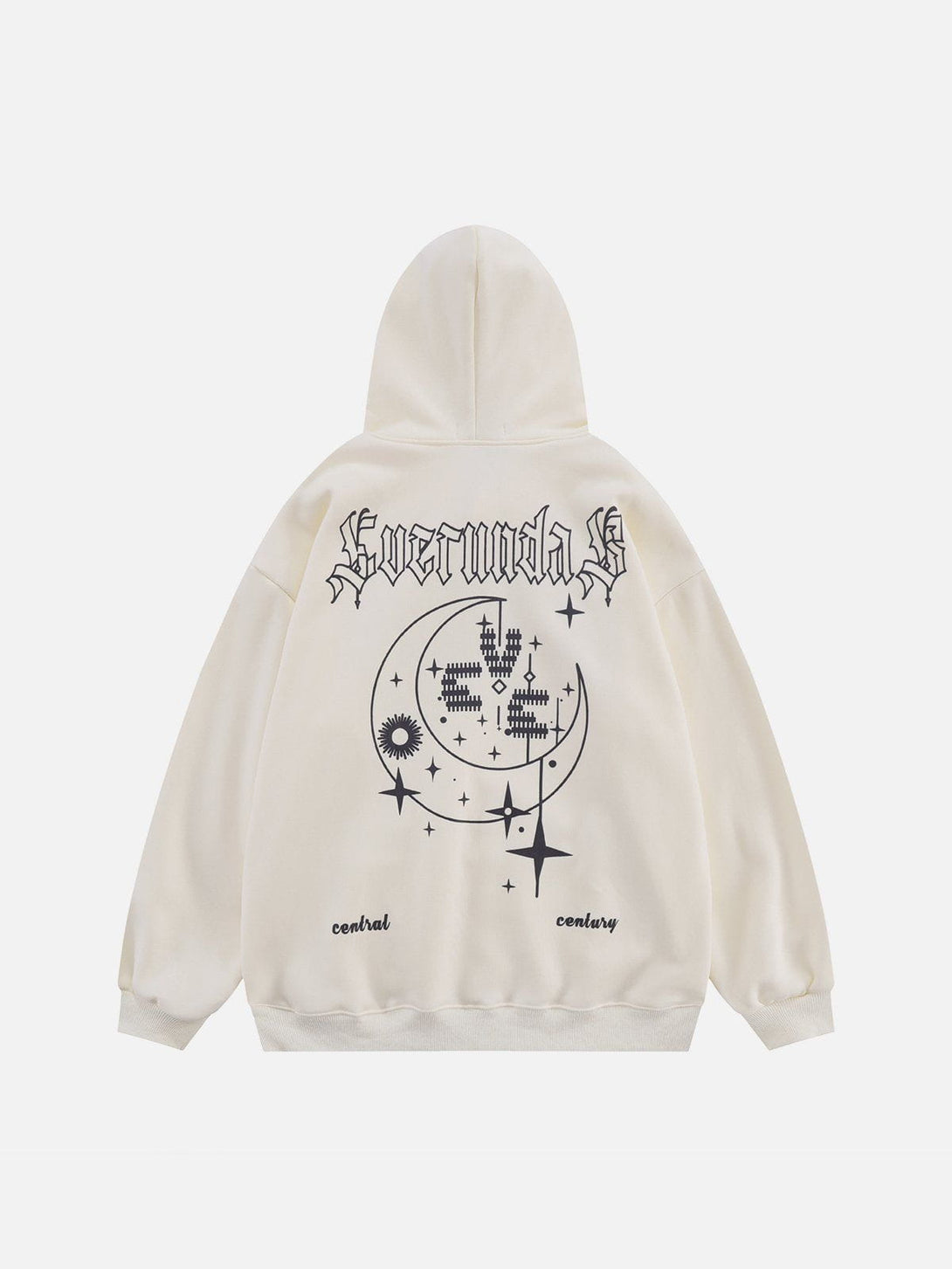 Ellesey - Moon Letter Print Hoodie- Streetwear Fashion - ellesey.com