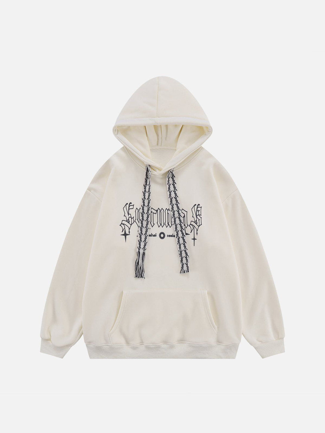 Ellesey - Moon Letter Print Hoodie- Streetwear Fashion - ellesey.com