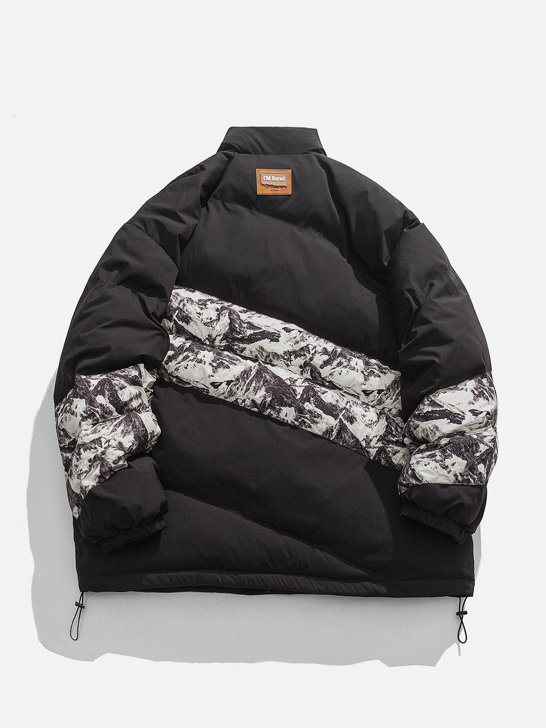 Ellesey - Mountain Print Patchwork Winter Coat-Streetwear Fashion - ellesey.com