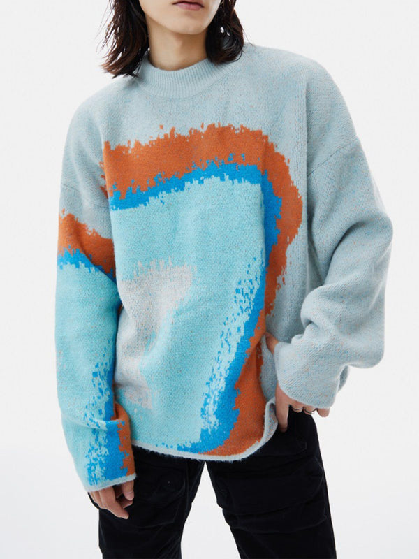 Ellesey - Multicolor Patchwork Sweater-Streetwear Fashion - ellesey.com