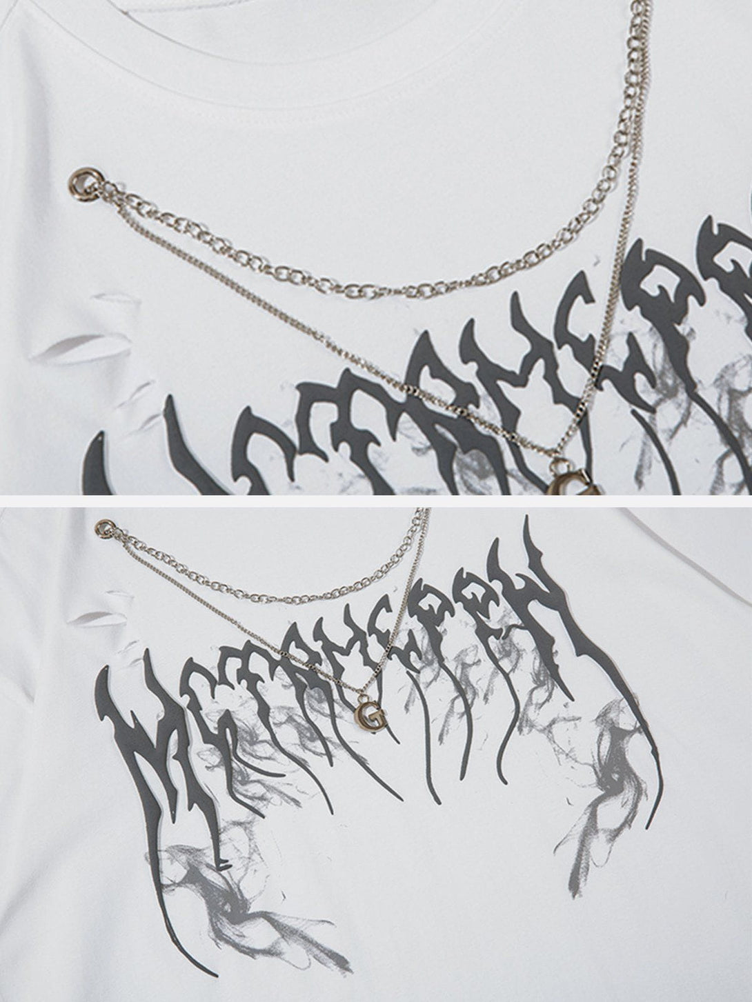 Ellesey - Necklace Lightning Print Tee- Streetwear Fashion - ellesey.com