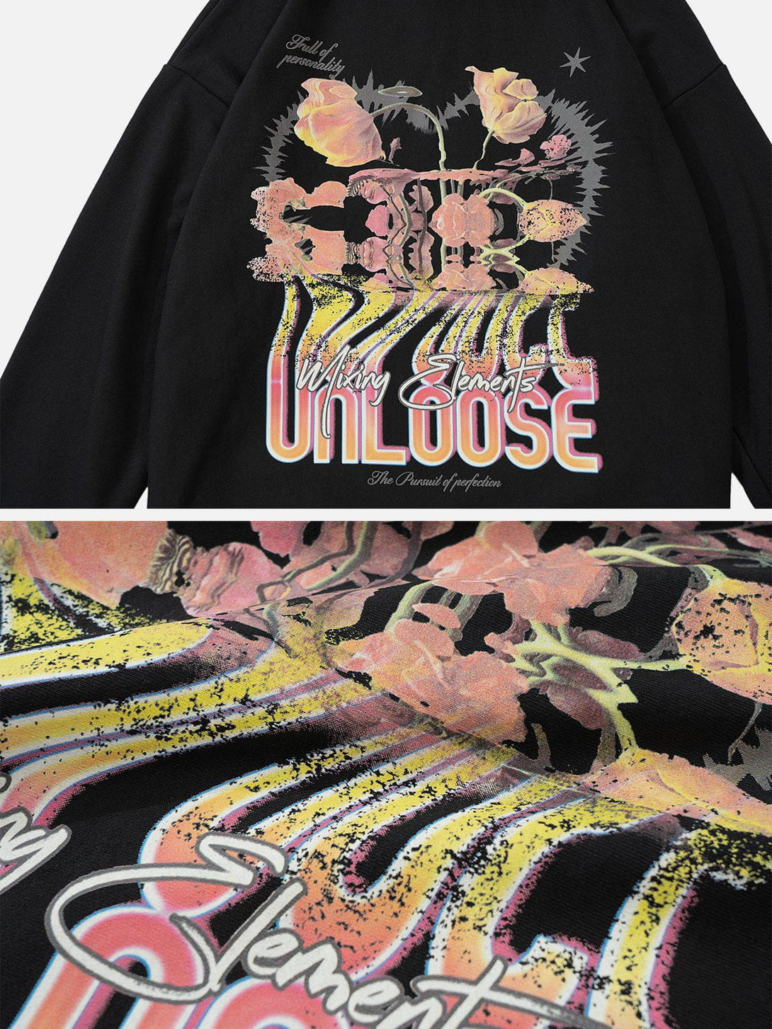 Ellesey - Neon Garden Print Hoodie- Streetwear Fashion - ellesey.com