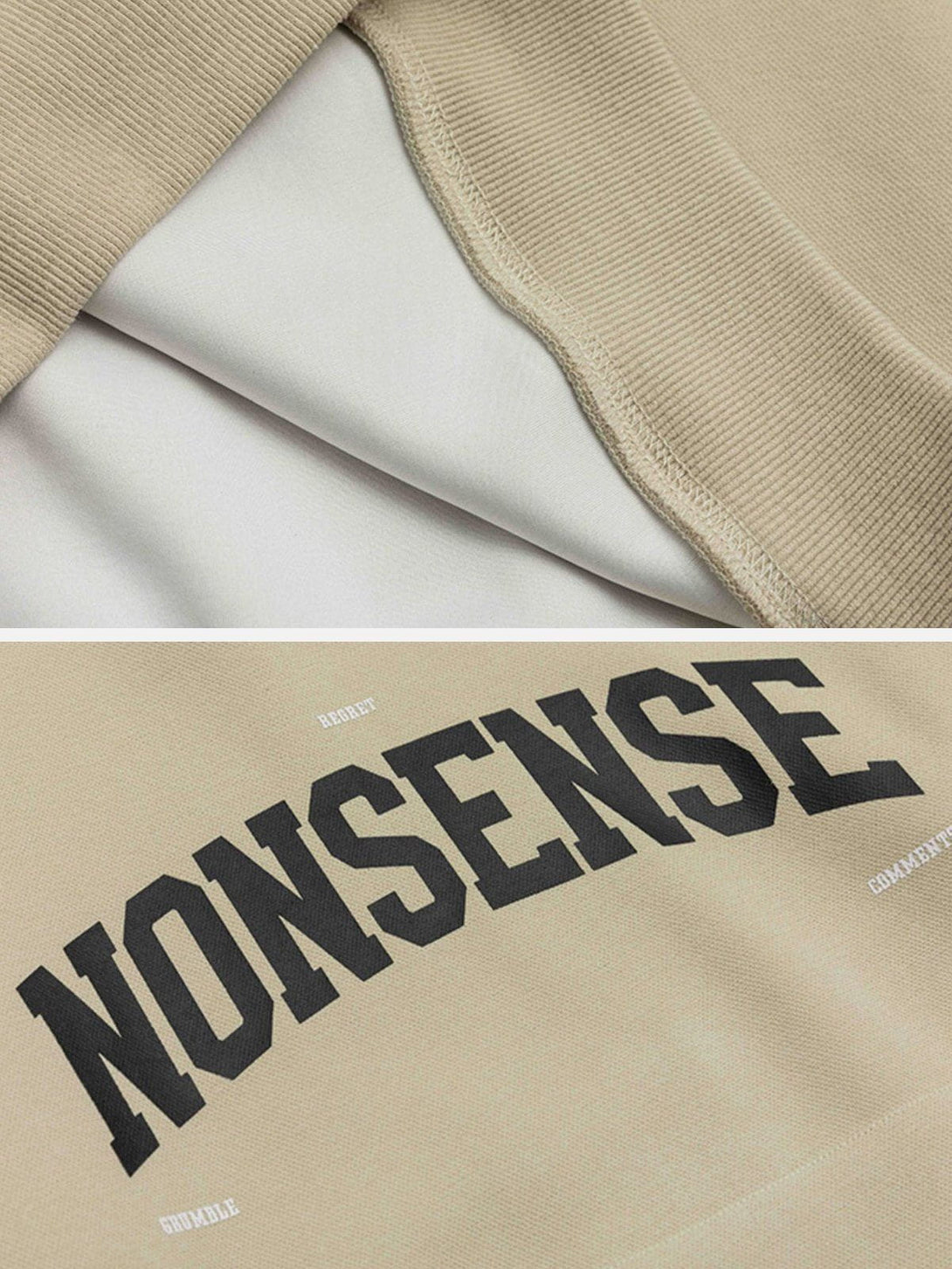 Ellesey - Nonsense Print Raglan Hoodie- Streetwear Fashion - ellesey.com