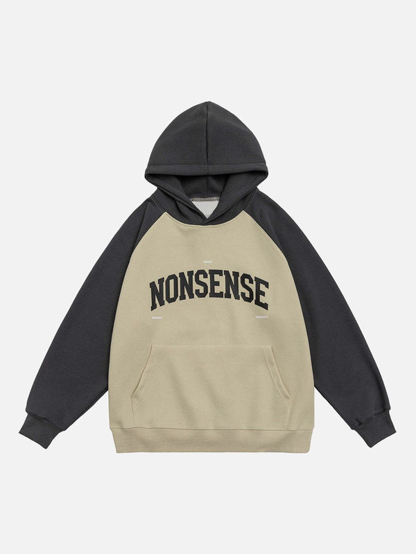 Ellesey - Nonsense Print Raglan Hoodie- Streetwear Fashion - ellesey.com