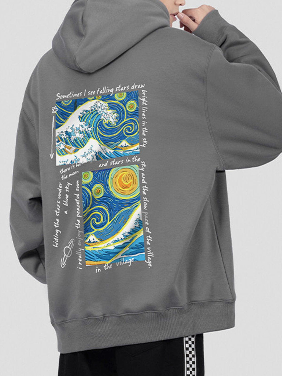 Ellesey - Oil Painting Print Thick Hoodie- Streetwear Fashion - ellesey.com