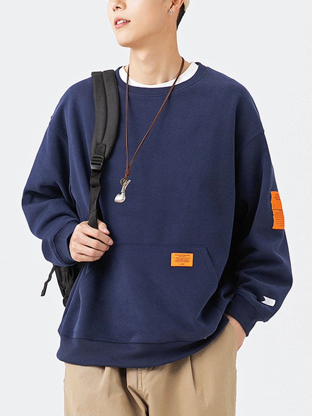 Ellesey - Orange Labeled Sweatshirt- Streetwear Fashion - ellesey.com