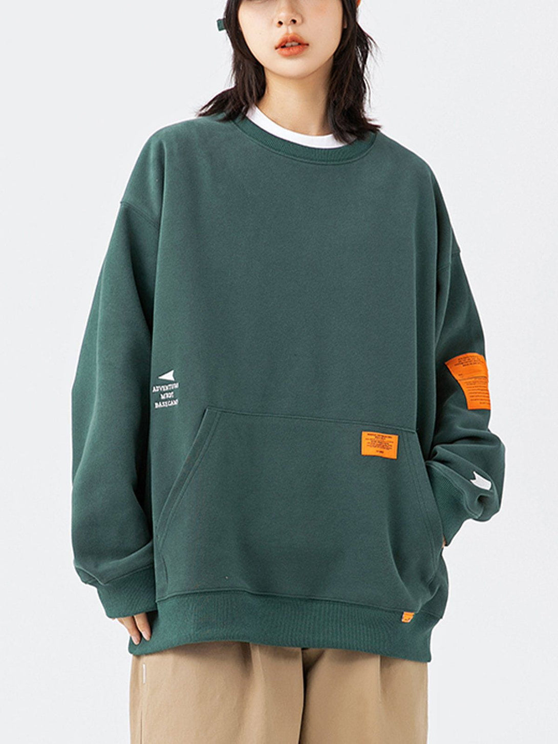 Ellesey - Orange Labeled Sweatshirt- Streetwear Fashion - ellesey.com