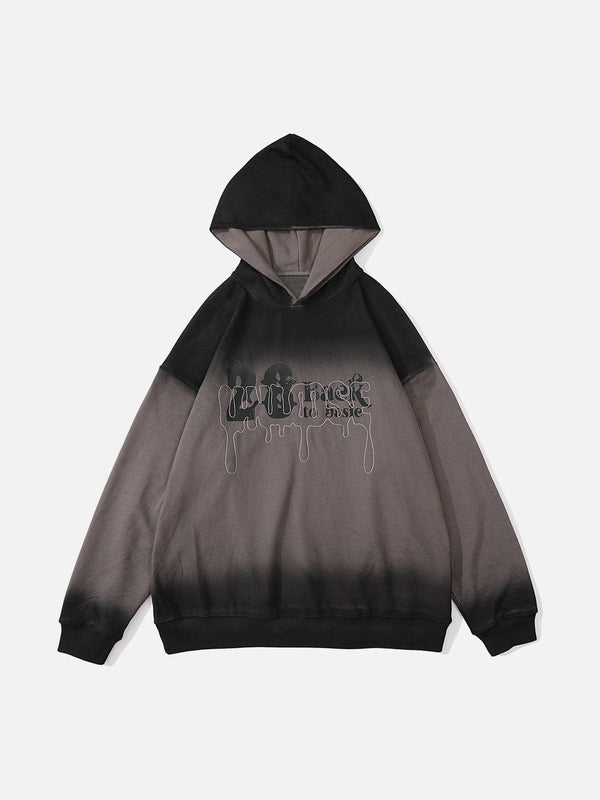 Ellesey - Overlay Print Embroidered Airbrushed Hoodie- Streetwear Fashion - ellesey.com