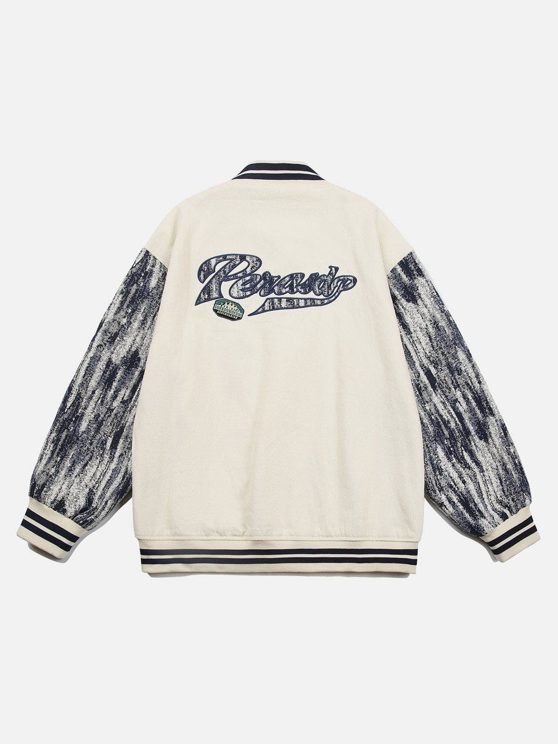 Ellesey - "P" Print Color Matching Varsity Jacket- Streetwear Fashion - ellesey.com