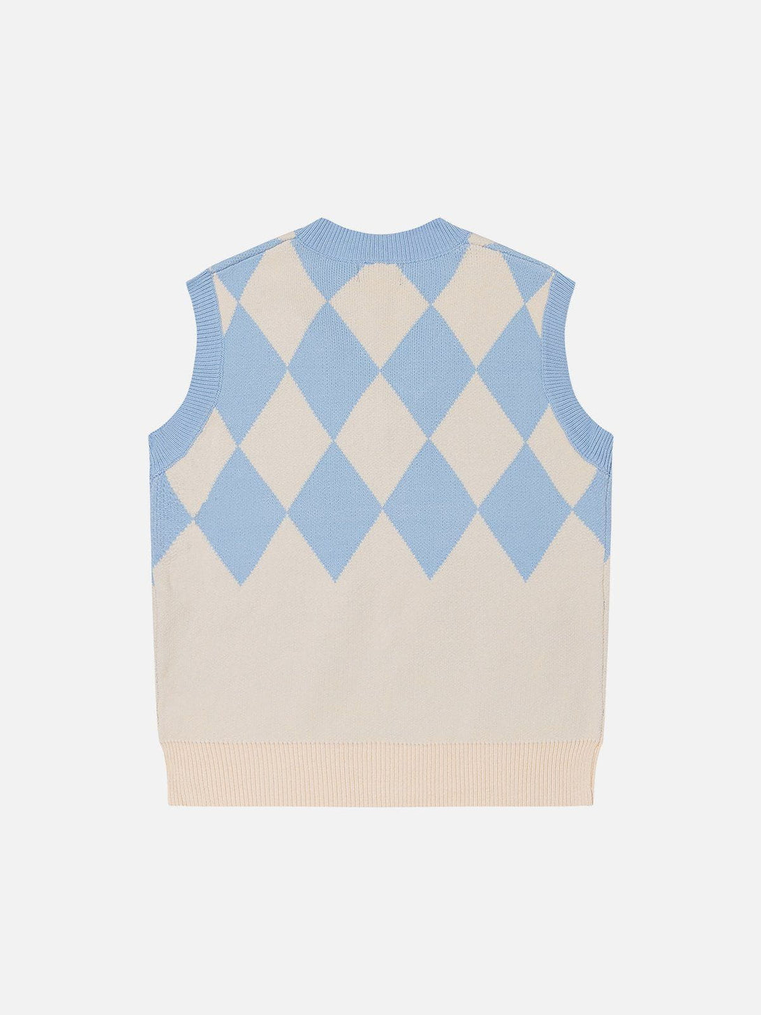 Ellesey - PLAID Color Matching Sweater Vest-Streetwear Fashion - ellesey.com