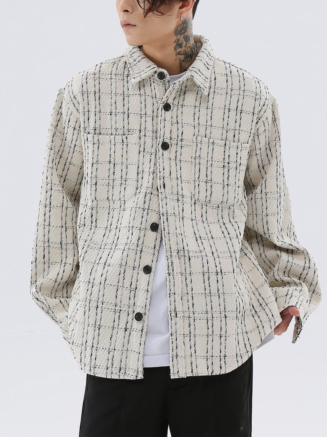 Ellesey - PLAID Contrasting Colors Jacket- Streetwear Fashion - ellesey.com