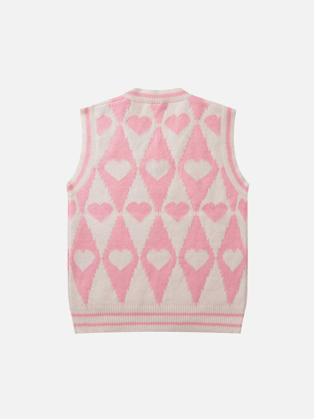 Ellesey - PLAID Love Sweater Vest-Streetwear Fashion - ellesey.com