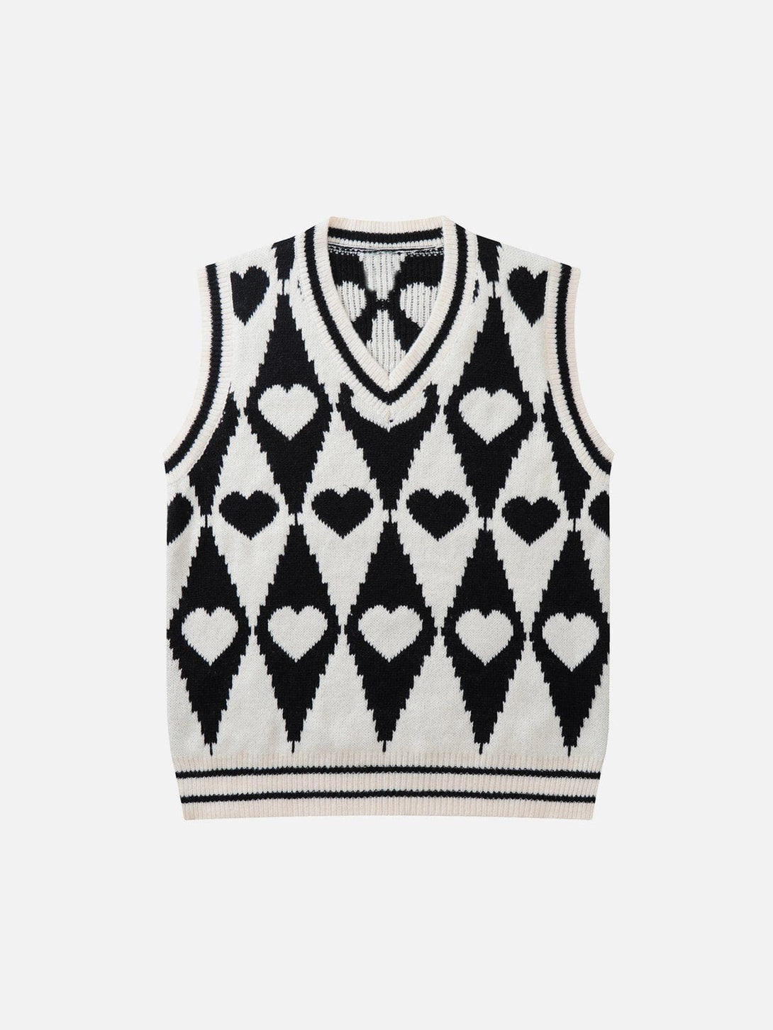 Ellesey - PLAID Love Sweater Vest-Streetwear Fashion - ellesey.com