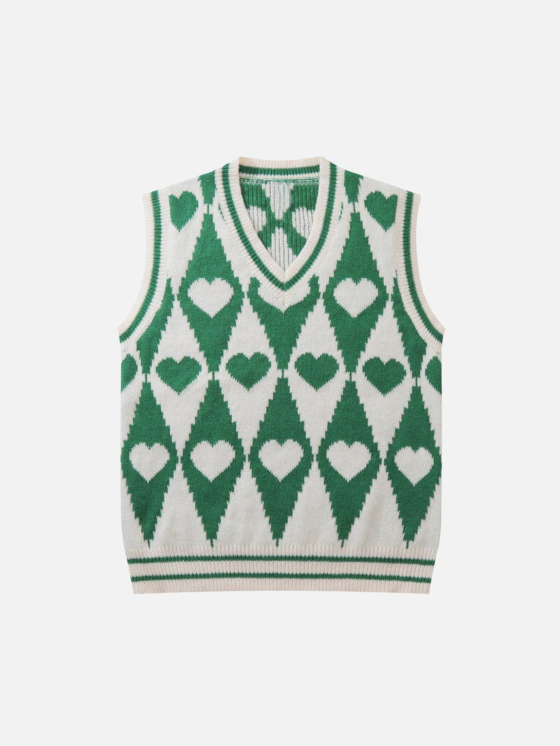 Ellesey - PLAID Love Sweater Vest-Streetwear Fashion - ellesey.com