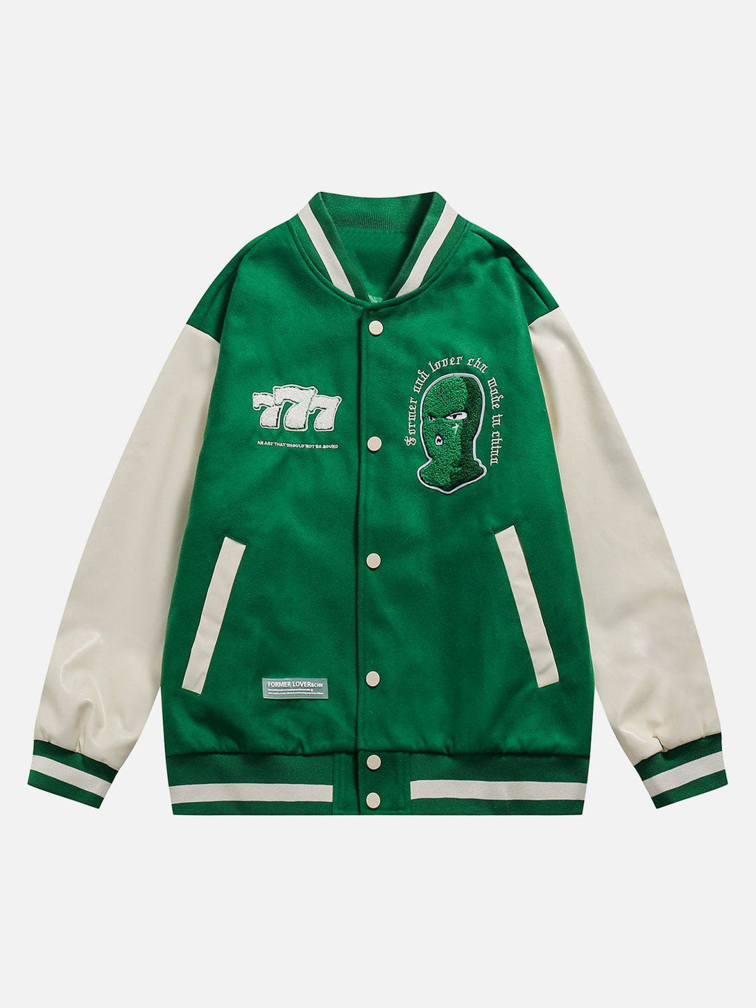 Ellesey - Patch Flocking Varsity Jacket- Streetwear Fashion - ellesey.com