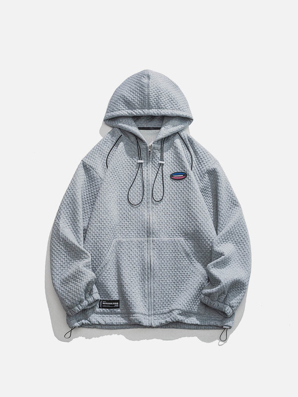 Ellesey - Patch Pocket Solid Zip Hoodie- Streetwear Fashion - ellesey.com