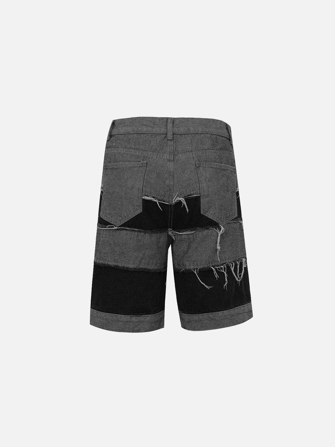 Ellesey - Patchwork Denim Shorts- Streetwear Fashion - ellesey.com