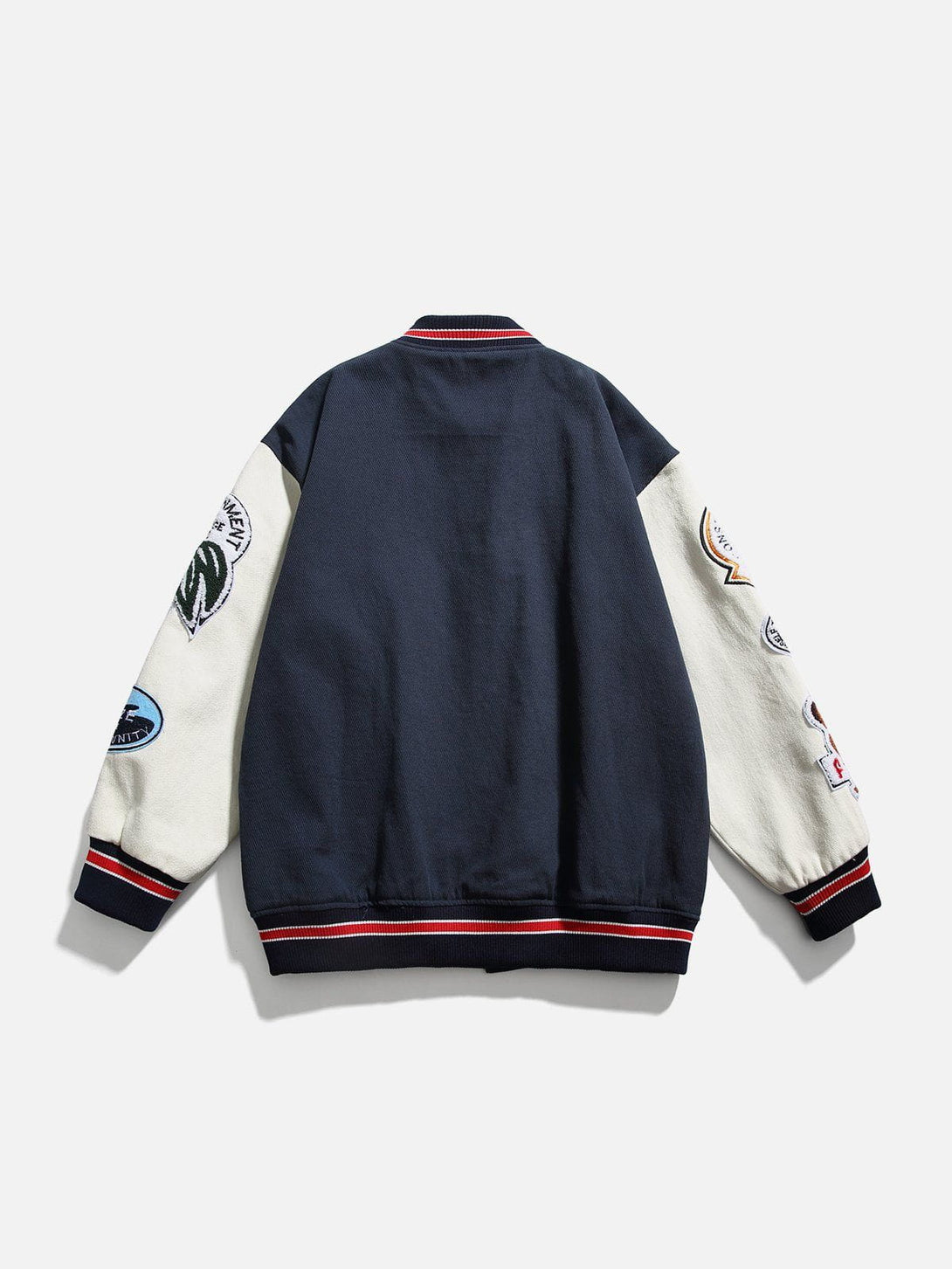 Ellesey - Patchwork Flocked Varsity Jackets- Streetwear Fashion - ellesey.com