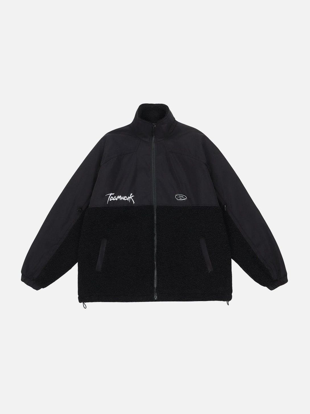 Ellesey - Patchwork Labeling Sherpa Jacket- Streetwear Fashion - ellesey.com